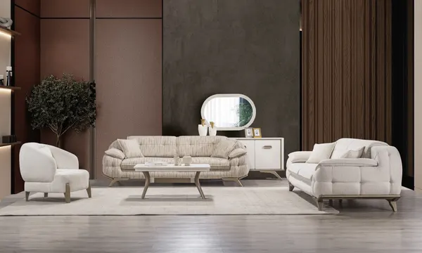 Sueda Ahşap koltuk takımı — Model fotoğrafları; katalog önizlemesi